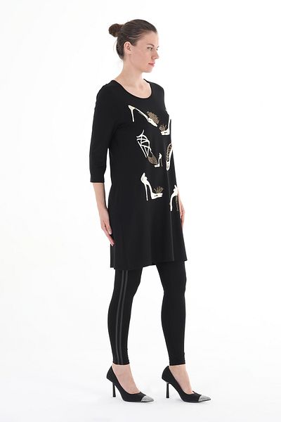 Balizza BLZ-PATTERNED TRUVAKAR SLEEVE KNEE TOP DRESS