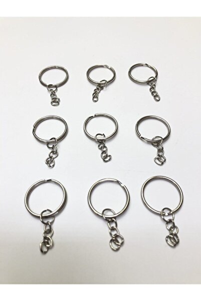 Hobigram El Işi Ürünleri Gümüş Zincirli Anahtarlık Halkası – El Işi Malzemesi...