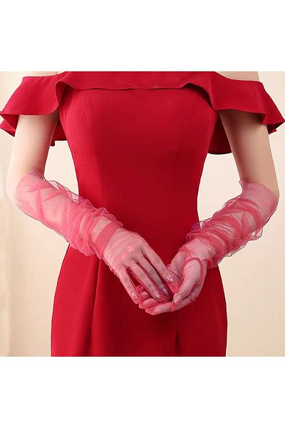 Hobigram Produs de nunta pentru nunta Rochie de mireasa rosie Mănuși de nuntă/mănuși de nuntă – Mănuși, Design elegant