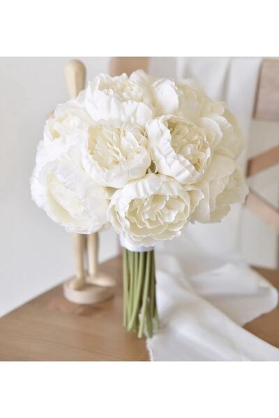 Hobigram En Güzel Gelinlere Beyaz Şakayık Gelin Buketi – Gelin Çiçeği, Şık Ta...