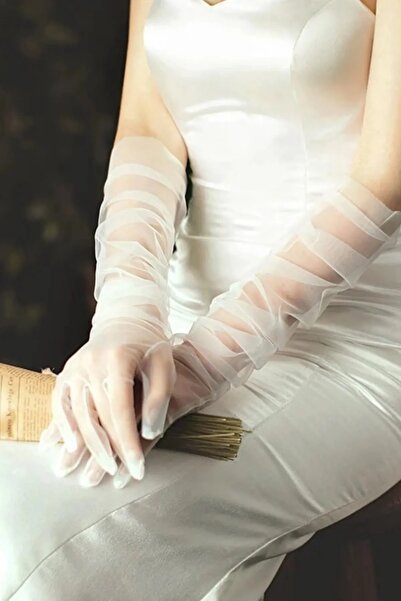 Hobigram Wedding Wedding Product Bridal Gloves White Tulle Gloves White Gloves Long Gloves White Costume Gloves