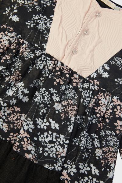 GB Baby Kız Bebek Desenli Elbise 23FW0BG2904