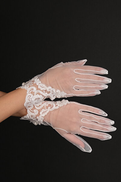 Hobigram Весільний весільний виріб Обробка Детальні рукавички для нареченої та набір капелюшків для нареченої – рукавички, стильний дизайн