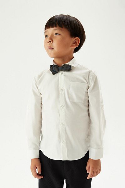 Nebbati Boy's Ecru Shirt 23FW0NB3605