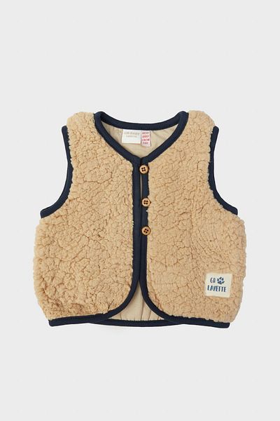Layette Baby Boy Beige Vest 23FW0LT8705