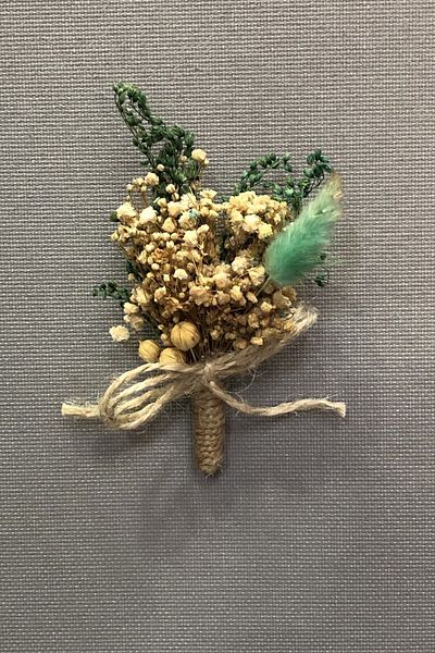 Hobigram Τεχνητό λουλούδι Water Green Chips Bouquet Boutonniere – Ειδικό σχέδιο, αξεσουάρ, ποιοτική παραγωγή, εντυπωσιακό στυλ