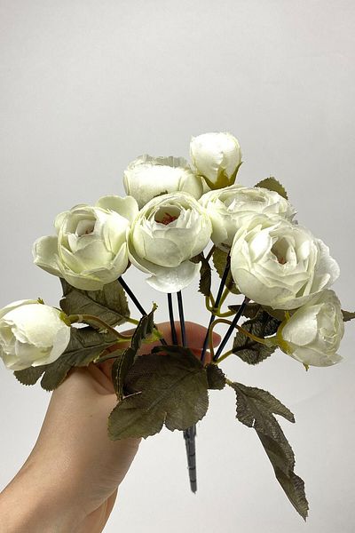 Hobigram Τεχνητό λουλούδι Κρέμα Παιώνια Eren Rose Τεχνητό λουλούδι 1 Μάτσο – Τεχνητό & Ξηρό Λουλούδι, Κομψό Σχέδιο – Τεχνητό Λουλούδι