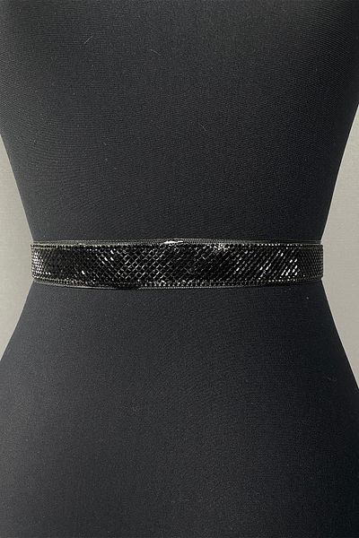 Hobigram Curea lucrată manual cu mărgele brodate cu pietre pentru rochie de seară Accesoriu pentru centura de talie – centură, design elegant