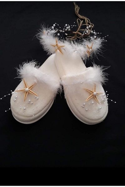 Hobigram Maternity Sets Women's White Slippers – Special Design, Accessories, Quality Production, Eye-Catching Style – Maternity