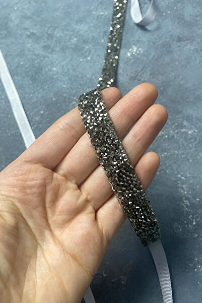 Hobigram El Yapımı Kemer Antrasit Gri Boncuk Işlemeli Abiye Elbise Kemeri Bel Aksesuarı – Kemer, Şık Tasarım