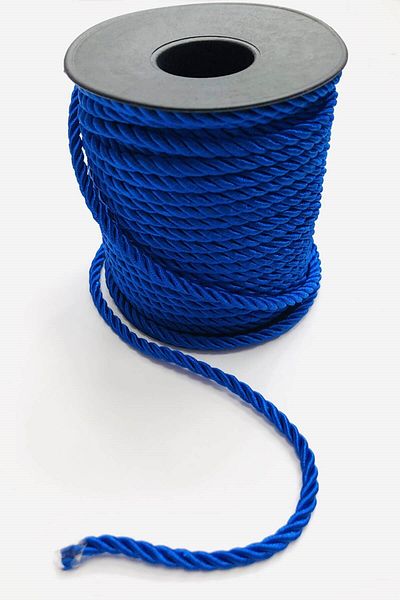 Hobigram Πλεξούδα σχοινί Saks Blue Cord Rope 6 mm 1 Mt – Πλεξούδα σχοινί, κομψό σχέδιο, γυναικείο αξεσουάρ