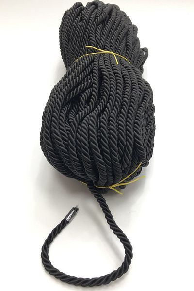 Hobigram Πλεξούδα Σχοινί Μαύρο Σχοινί Κορδόνι 8 Mm 1 Mt – Σχοινί Πλεξούδας, Κομψό Σχέδιο, Γυναικείο Αξεσουάρ – Σχοινί Πλεξούδας – Σχοινί Πλεξούδας