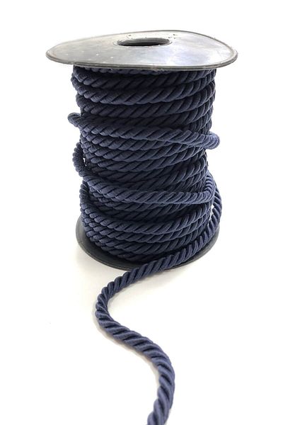 Hobigram Πλεκτό νήμα Navy Blue Cord Rope 6 mm 1 Mt – Πλεκτό νήμα, κομψό σχέδιο, γυναικείο αξεσουάρ