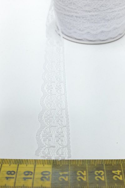 Hobigram White Floral Pattern Lace, 10 Yards Long