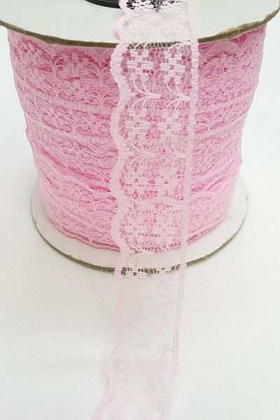 Hobigram Pink Lace Ribbon 2.5 cm – Special Design, Accessory, Quality Production, Eye-Catching Style