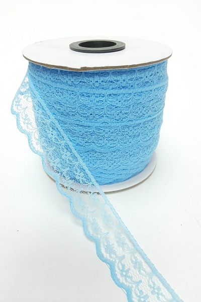 Hobigram Lace Types Baby Blue Floral Patterned Lace 10 Yards – Lace, Stylish Design, Women's Accessory