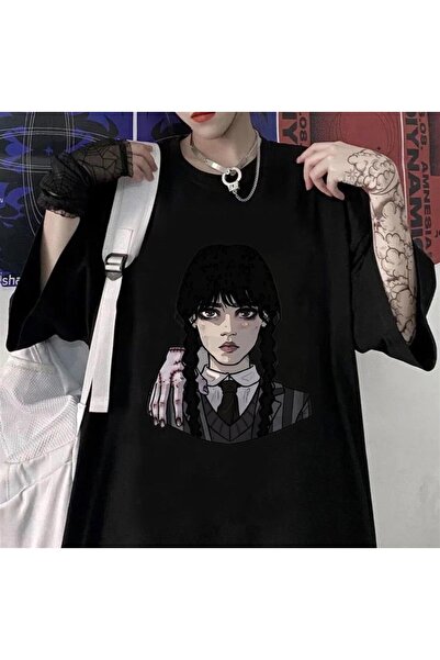 Violon Wednesday Siyah Unisex Oversize T-shirt