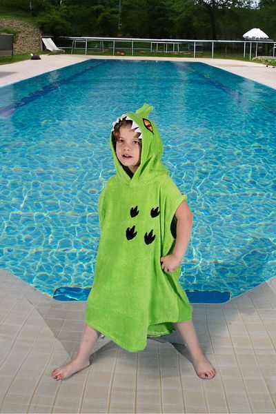 Baokids Croc Bamboo Poncho Beach Towel
