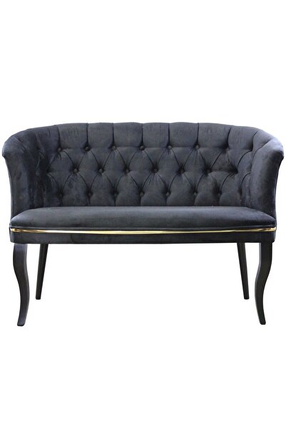 Mert Concept Milano Düğmeli Papatya Çay Seti Koltuk Takımı Kanepe Siyah Kafe ...