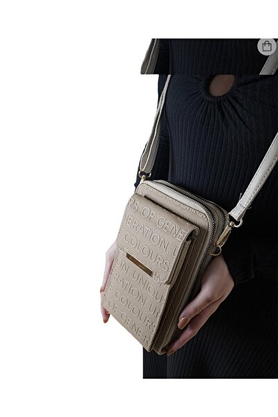 faaf Black Women's Cross Strap Wallet Bag with Phone Compartment