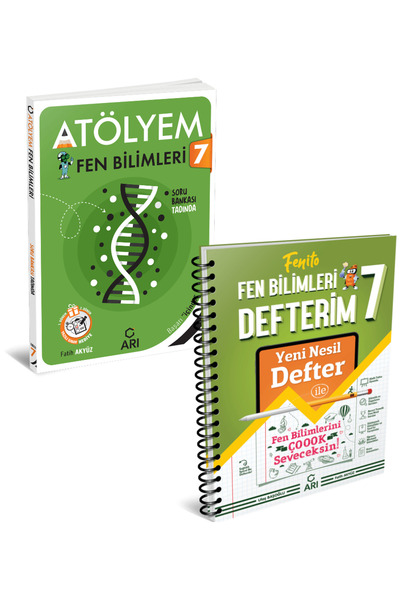 Arı Yayıncılık Arı Yayınları 7 Sınıf Fen Bilimleri Atölyem Akıllı Defter Seti 2 Kitap