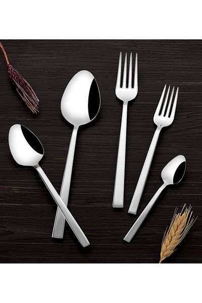 NİCE Nice 60 Piece Fork Spoon Set Luxury 12 Person Boxed