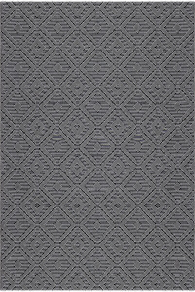 Dinarsu Halı Grace 65403 295 Antrasit Gri Hasır Halı