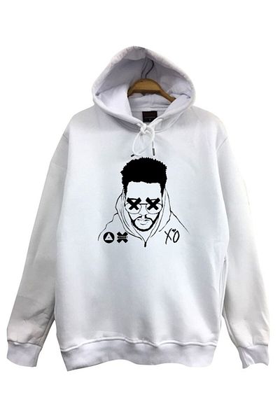 fame-stoned Xxxtentacion εμπριμέ Unisex με κουκούλα 100% βαμβακερό λευκό φούτερ