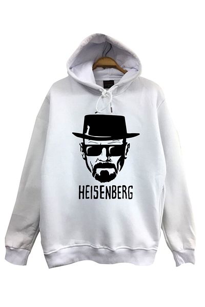 fame-stoned Breaking Bad Printed Unisex 100% βαμβακερό λευκό φούτερ