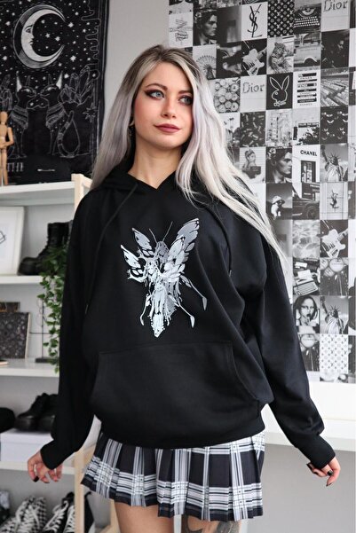 Gofeel KANATLI KIZ SWEAT Sweathsirt 3 iplik Şardonlu StreetWear Hoodie GOFEEL