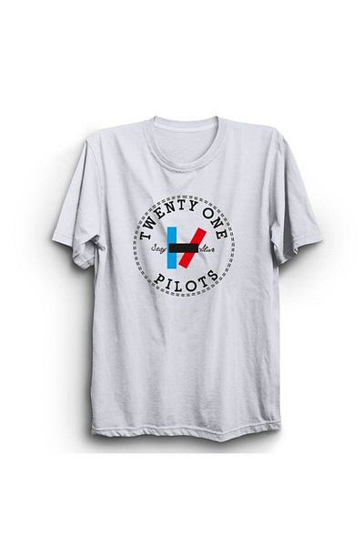 fame-stoned Μπλουζάκι Twenty One Pilots Printed Unisex 100% βαμβακερό λευκό μπλουζάκι