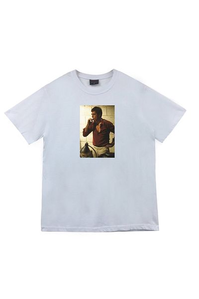fame-stoned Scarface Tony Montana εμπριμέ Unisex 100% βαμβακερό λευκό μπλουζάκι