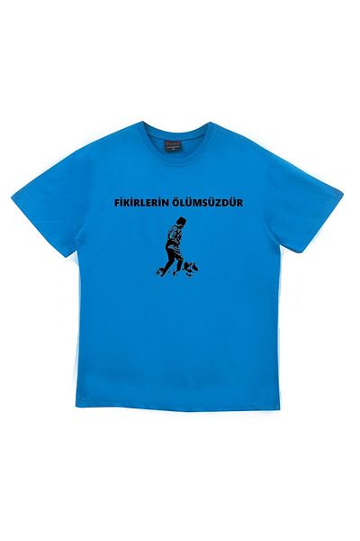 fame-stoned Μπλουζάκι Unisex Blue Veteran Mustafa Kemal Atatürk με στάμπα