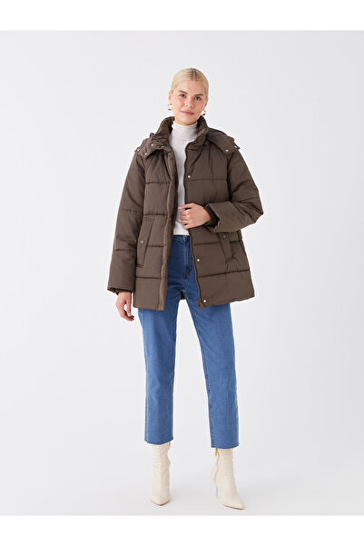 LC Waikiki Dámský kabát s kapucí Puffer