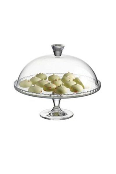 Paşabahçe Patisserie Standing + Lid Cake Cookie Jar Serving Plate