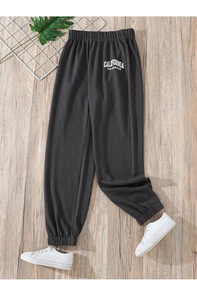 Adrift Pantaloni de trening pentru fete EVRYDAY cu imprimeu cu litere