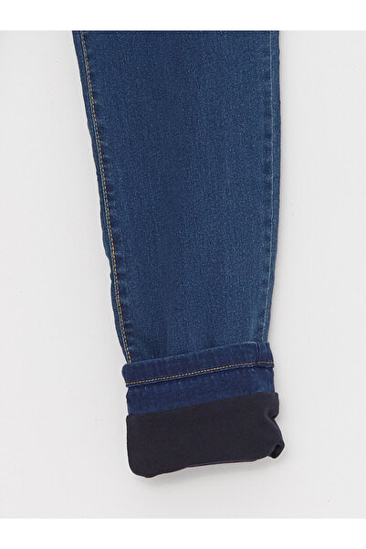 LC Waikiki Slim Fit chlapecké džínové kalhoty s fleecovou podšívkou a elastickým pasem