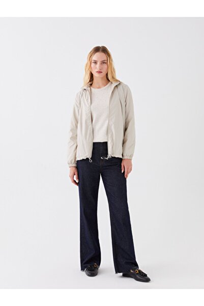 LC Waikiki Flacher Damen-Regenmantel mit Kapuze