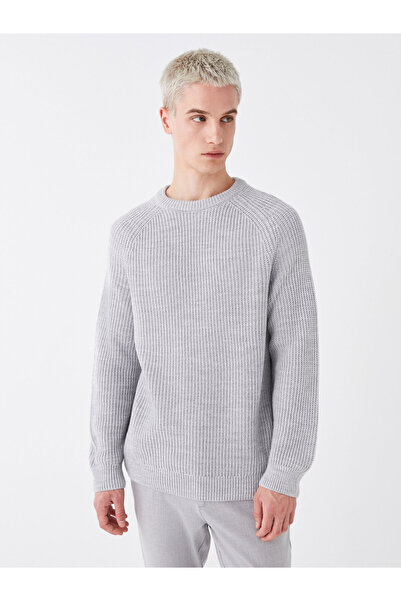 LC Waikiki Pánský pletený svetr - dlouhý rukáv, výstřih