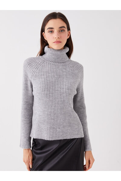LC Waikiki Turtleneck Women's Knitwear Sweater - Solid Long Sleeve