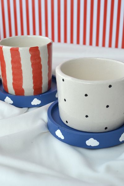 Bİ DOLU DÜKKAN Организатор за чинийки за бижута Cloudy Round