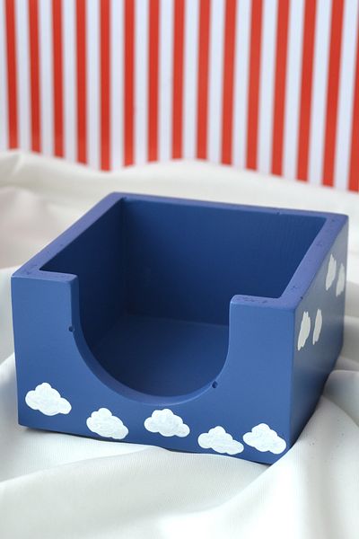 Bİ DOLU DÜKKAN Бележник Cloudy, държач за бележки и органайзер за настолен компютър