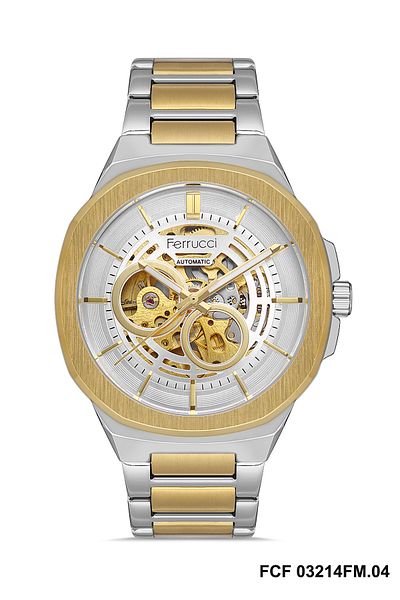 Ferrucci FERRUCCİ FCF.03214 STEEL CORD AUTOMATIC MEN'S WRISTWATCH