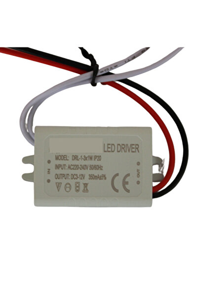 Hazar Led 1-3X1W Led Driver 350mA 3-12V Power Led Sürücü IP20 Power Led Driver