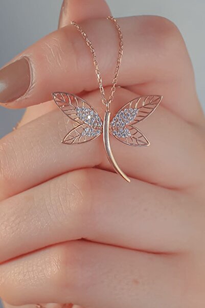 Silvano Jewelry 925 Ayar Rose Gümüş Yusufçuk Kolye