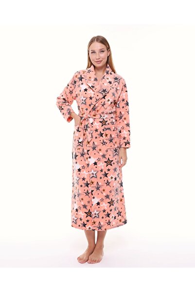 LİKAPA Φλις φόρεμα Likapa Long Shawl Collar Fleece 226