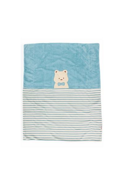Bebitof 90X90 cm Teddy Bear Baby Blanket with Bow Tie - 95079