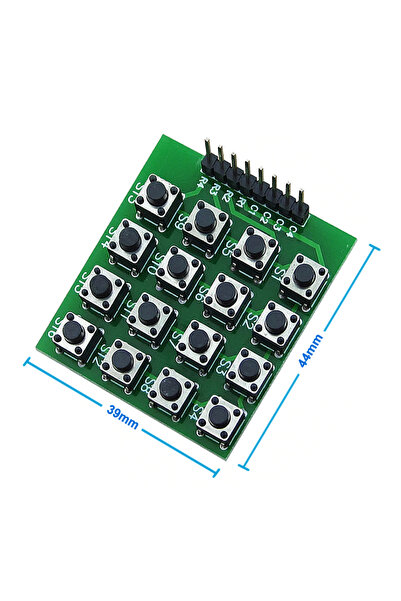 Genel Markalar 4 X 4 Matrix Keyboard Keypad 16 Buton Tuş Takımı Keyboard Klav...