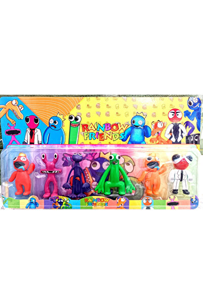 yumurcakstore Rainbow Aksiyon Figür Oyuncakları Friends 6'Lı Set