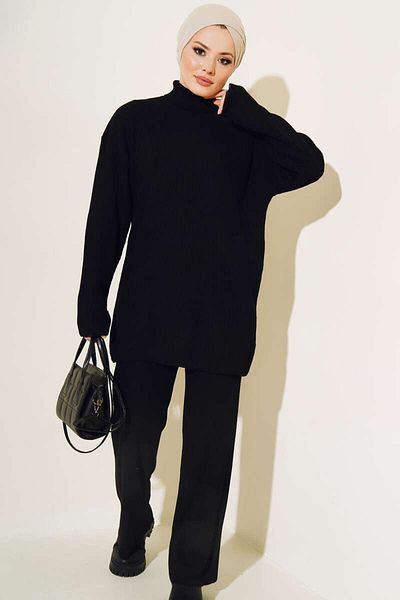 benguen 5110 Turtleneck dupla öltöny fekete nyaklánccal